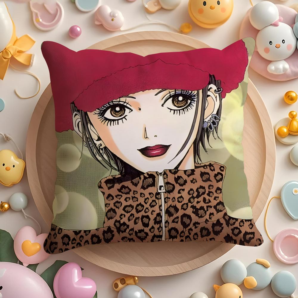 Anime N-N-NANA Cushion Cover Home & Car Multi-Scene Pillow Cover - Reversible, Soft & Durable for Daily Use