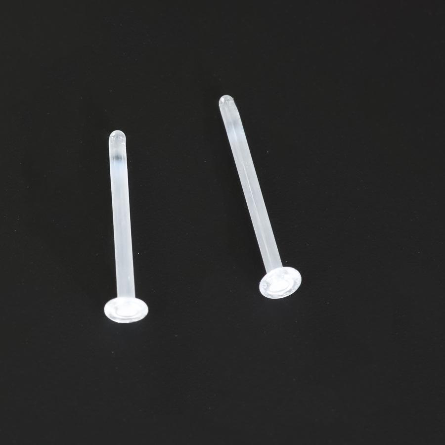 2024 Invisible Glass Ear and Nose Studs: Lead-Free, Nude, 0.8-2.0mm