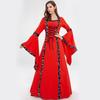 Halloween Victorian Witch Costume Vintage Court Hooded Vampire Medieval Performance Dress Women