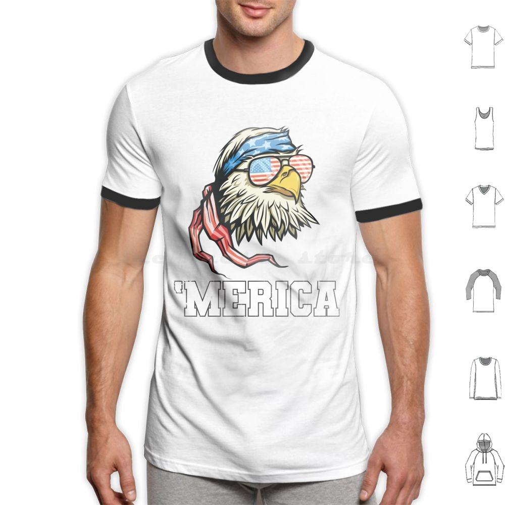 4th Of July Merica Bald Eagle Patriotic Veteran T Shirt 6xl Cotton Cool Tee Eagle Bald Eagle Mericaw Memorial Day Veterans Day