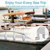 Boat Fender Clips, Pontoon Boat Fender Clips, Adjustable Pontoon Boat Square Rail Fender Clips/Clamps/Pontoon Bumper Hanger, 4 Pack
