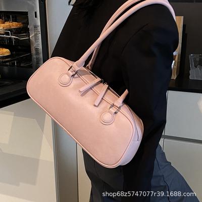 This Year's Popular Boston Bag Women's Large Capacity 2025 New Autumn and Winter Retro Versatile One-shoulder Commuter Pillow Bag