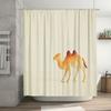 unframed Camel Shower Curtain Desert Animal Pattern Bathroom Decor Vintage Western Theme Washable Fabric Backdrop