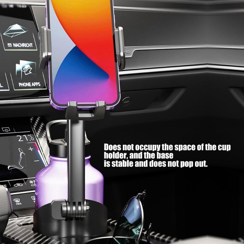 Universal Cup Mount highlighting Strong Hard Rod Design For Phones Tablets And Drinks In Car