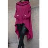 Womens S5xl Fashion New Plus Solid Color Long Hooded Sweater Sports Jacket