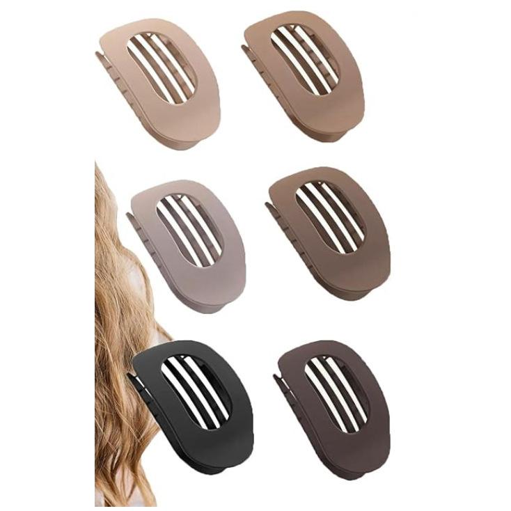 Matte Hair Clips for Women and Girls - Rectangle and Double Row Small Claw Clips for Thin/Medium Fine Hair - Nonslip Jaw Clips
