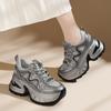 Genuine Leather Comfortable and High-end Dad Shoes for Women In Spring and Autumn New Versatile Thick Sole Lightweight Mesh Casual Sports Shoes