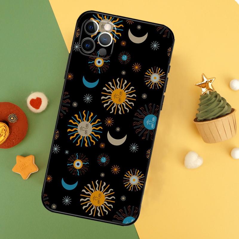 

Чехол для телефона с изображением Солнца, Луны и Лица для iPhone 17 17Air 16 15 14 13 11 12 Pro Max 12 13 Mini 16E Ударопрочный чехол iPhone 16Pro MAX
