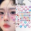 DIY Cross-Border Face, Eye, Brow, and Nail Decor Stickers with Pearls and Diamonds