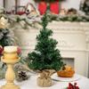 Adorable Mini Christmas Tree With Burlap Design For Festive Holiday Decor 30cm