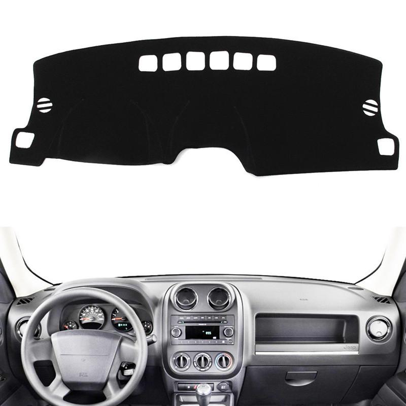 Car Styling For Jeep Patriot  2010-2017 Jeep Compass 2011-2017 Dashboard Cover Mat Rug Dash Sunshield Dashmat Carpet Accessories Black(Black Edge)