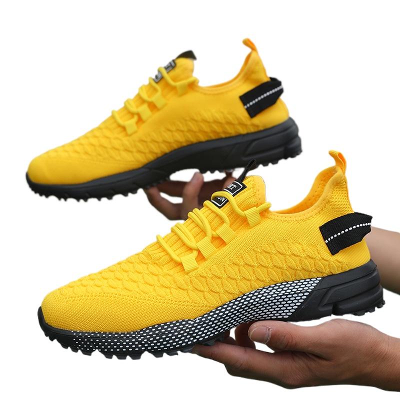 Trendy Patterned Net Men s Athletic Shoes Lightweight Breathable Stylish Woven Sneakers High Performance Mesh Men Training Kicks 42