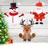 3pcs/set Snowman Elk Christmas Felt Pendant Cartoon Xmas Tree Hanging Ornaments  New Year