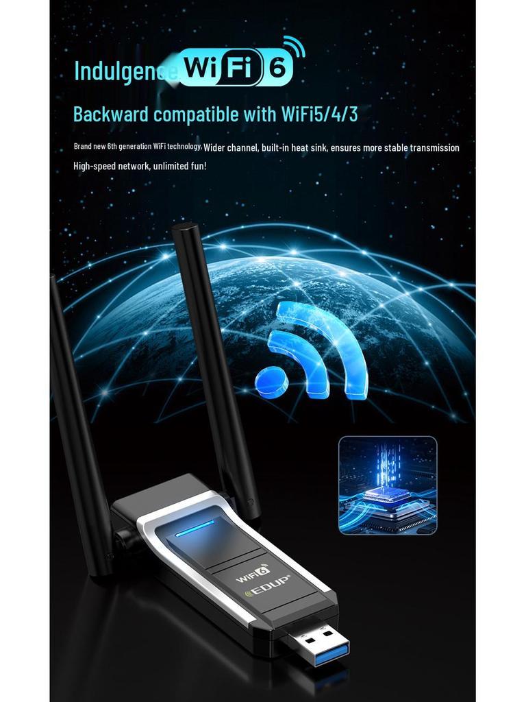 High-Speed Dual-Band Wi-Fi 6 Wireless Network Card for Desktop and Laptop