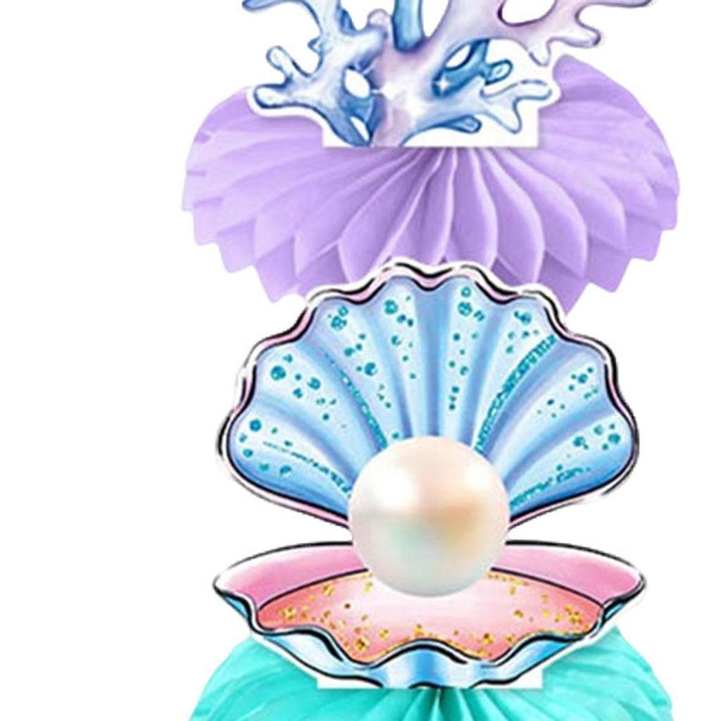 Mermaid Honeycomb Centerpieces,Mermaid Themed Birthday Party Decorations Cartoon under The