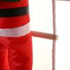 Santa Claus On Ladder Ornament Plush Hanging Decor for Christmas Tree Window Staircase Festive Holiday Decoration with Rope