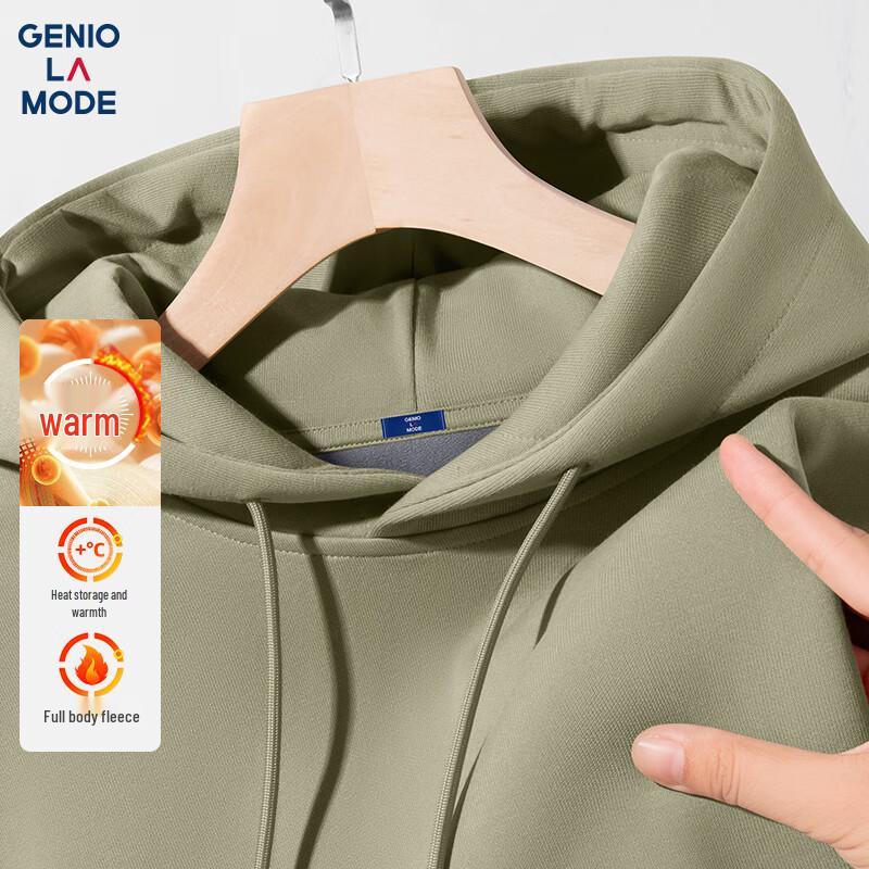 GENIOLAMODE Herren Winter Warmes Kapuzensweatshirt