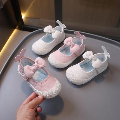 Frühling und Herbst Neue Mädchen Koreanischer Stil Modische Schleife Bequeme Weiche Sohle Freizeitschuhe