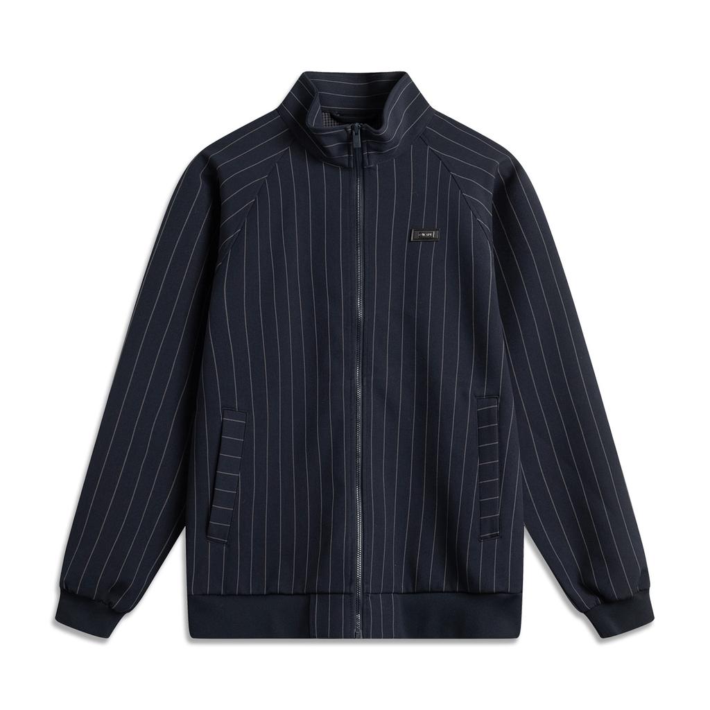 Li Ning Jackets & Coats Men's Dark Black Blue Stripes AFDV159-1