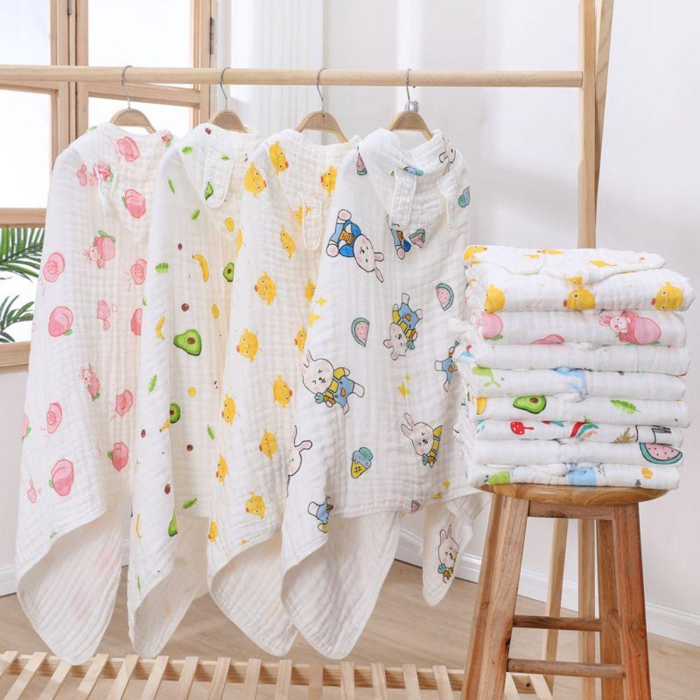 Cute Hooded Cape Towels Rabbit Sleepwear Bathrobe Cloak Cartoon Blanket Wrap  Baby