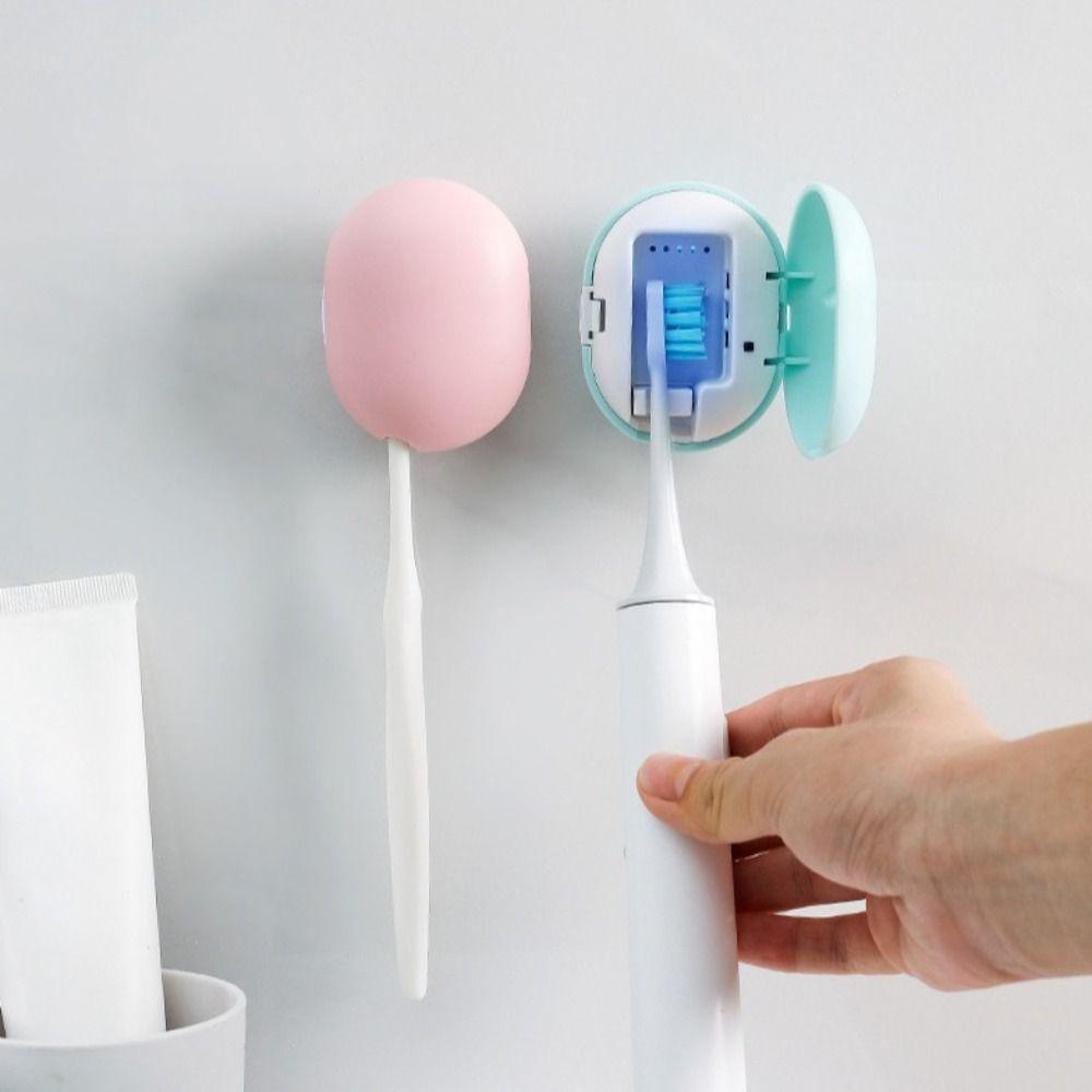 Ultraviolet Sterilization Toothbrush Holder Flip-top Toothbrush Rack Bathroom Storage Tool