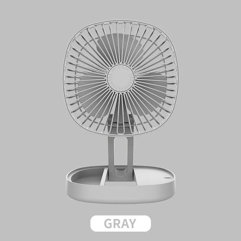

Настольный настенный мини-электрический вентилятор, перезаряжаемый через USB, складной кондиционер, летний кемпинг, 1200 мАч, портативные маленькие вентиляторы серый