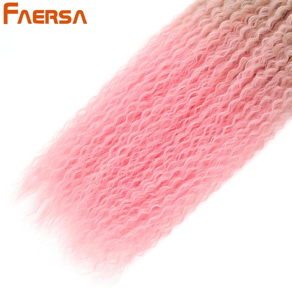 Włosy szydełkowe Brazylijskie warkocze Syntetyczne loki Miękkie warkocze rozszerzenia 20 28 cali Afro Szydełkowane włosy Długie Wodne fale Włosy w kolorze ombre