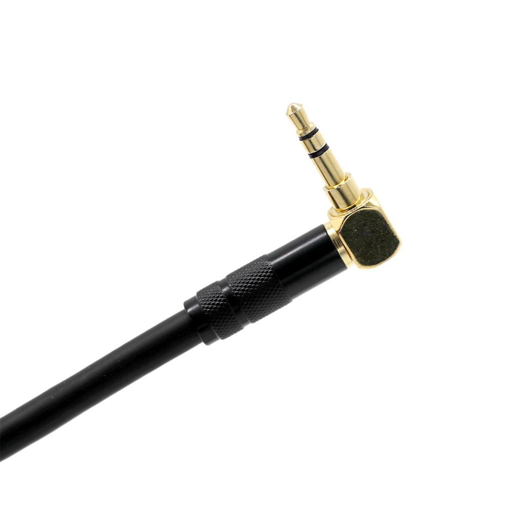 Car Headphone Splitter 3.5mm Male To Male AUX Cable 90 Degree Right Angle Cable Vehicle Stereo Equipment