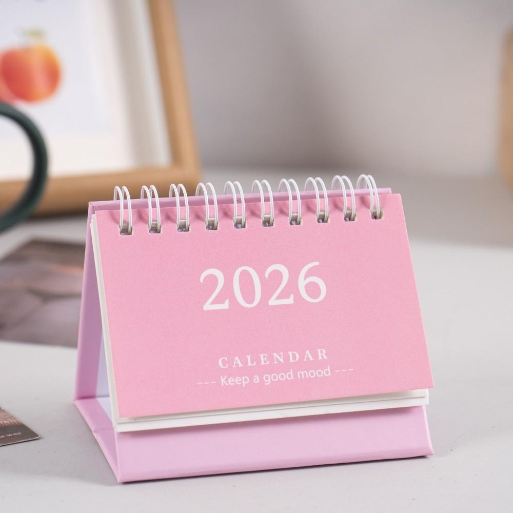 Coil Mini Calendar Desktop Decoration English Calendar Simple Daily Planner  Gifts