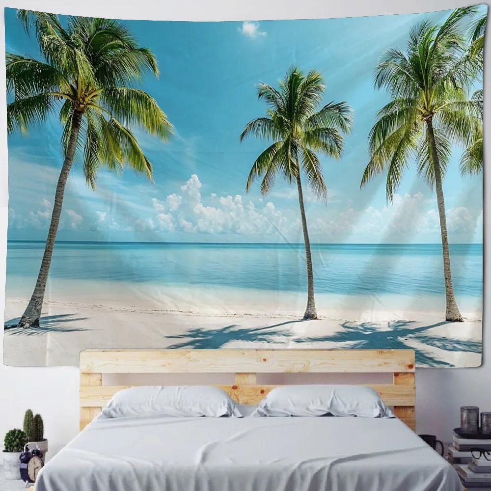 Sea View Tapestry Wall Hanging Bohemian Home Decoration Polyester Fabric Used For Living Room, Bedroom, Dormitory, Fast Shipping