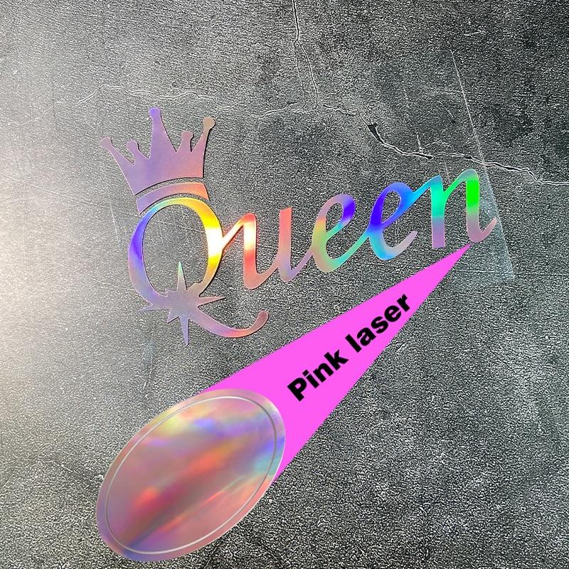 Crown Queen Laser Motorcycle Sticker Funny for Motorbike Fuel Tank Fairing Scooter Helmet Box Car Window Waterproof Vinyl Decal