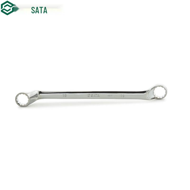 SATA Fully Polished High-Neck Double Box Wrench 18x19mm
