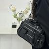 Retro Tote Bag PU Soft Motorcycle Bags Travel Zipper Pocket Fashi Crossbody Pack Outdoor Camping Hiking Weekend Satchel Women