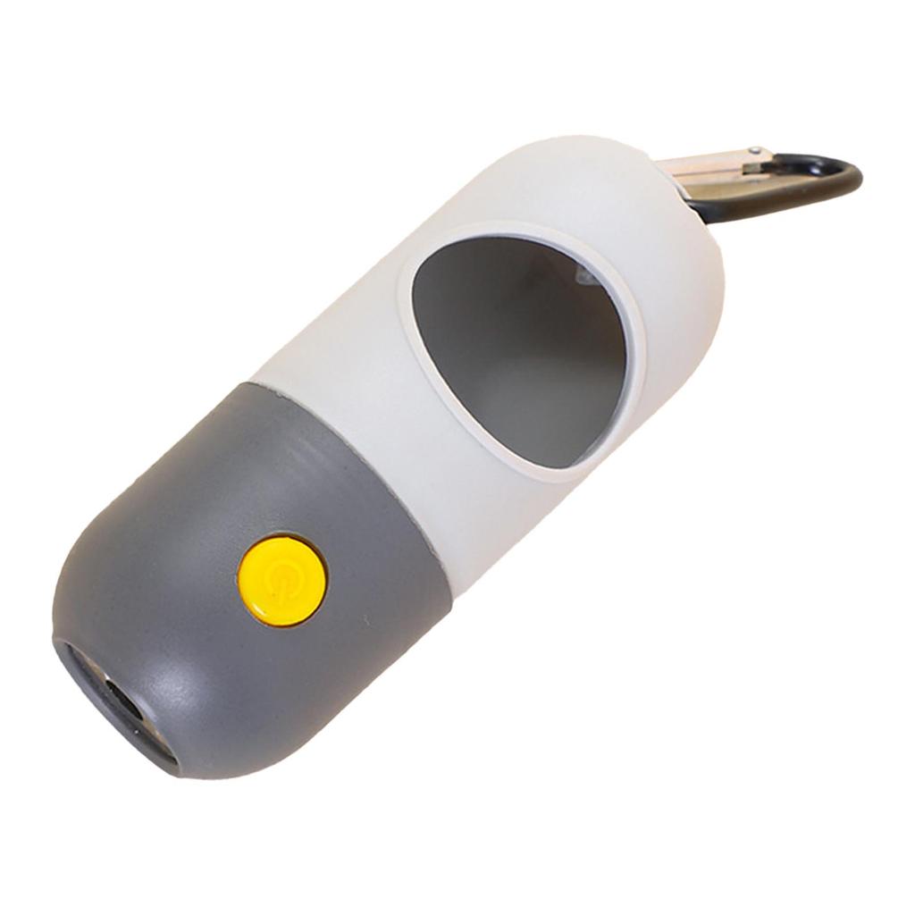 Dog Poop Bag Dispenser Large Capacity Hands Free Portable Pet Waste Bag Holder with Metal Clip for