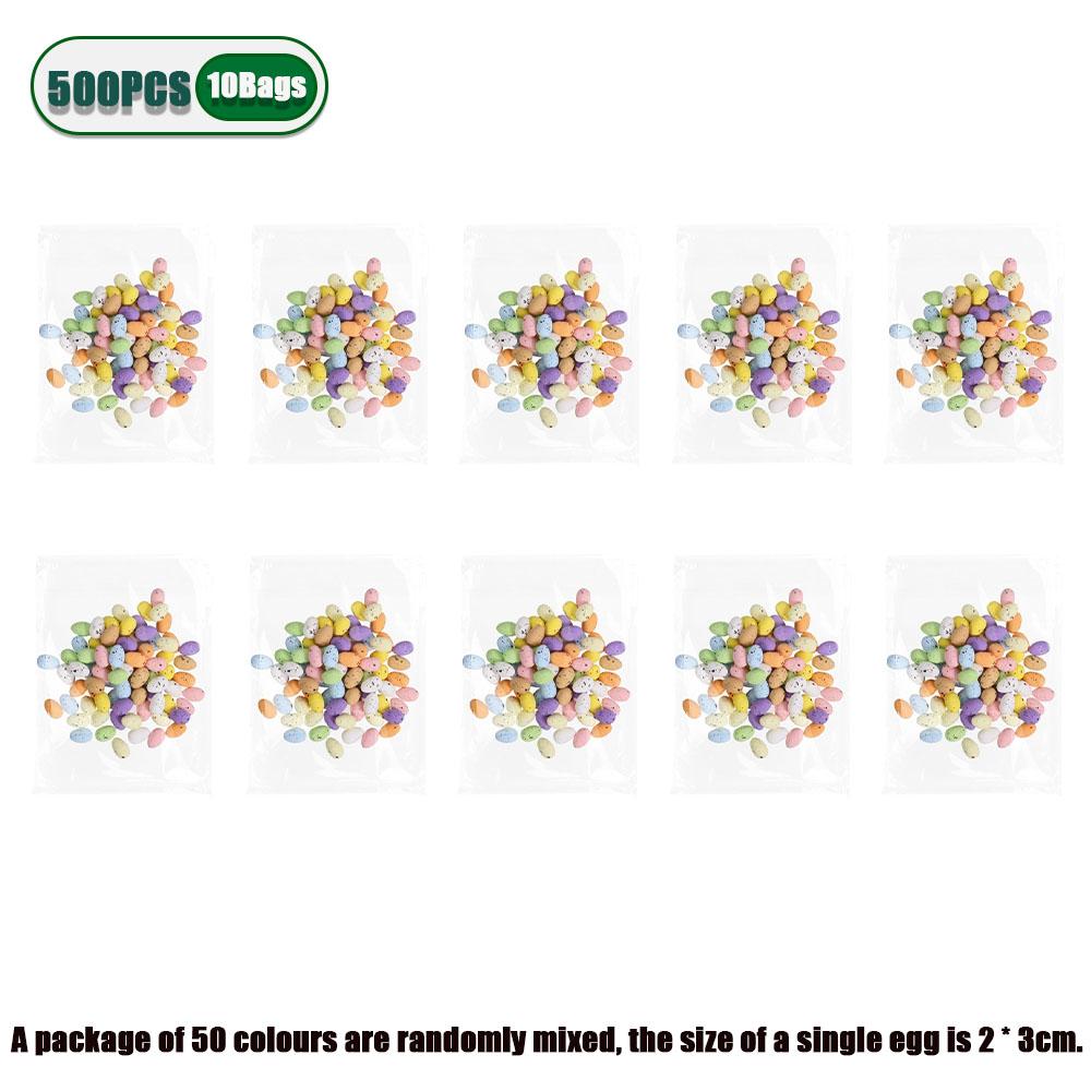 50-500PCS Easter Mini Eggs Colorful Foam Eggs  Artificial Bird Eggs Foam Eggs Decoration  Easter Spring Party Basket Stuffers
