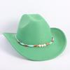 Beliebte europäische und amerikanische Mode OL-Stil einfarbiger Cowboyhut Herren und Damen High-End Zylinder Jazzhut Filzhut