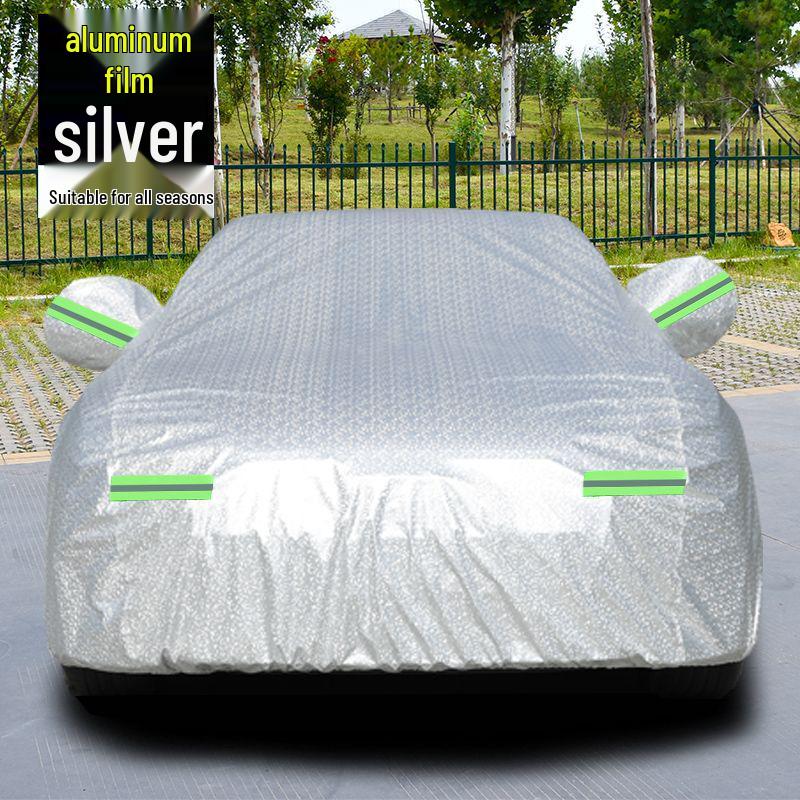 Universal Oxford Cloth Car Cover: Winterproof, Rainproof, Heat-Insulating, Thickened Cotton for Full Coverage Default Item