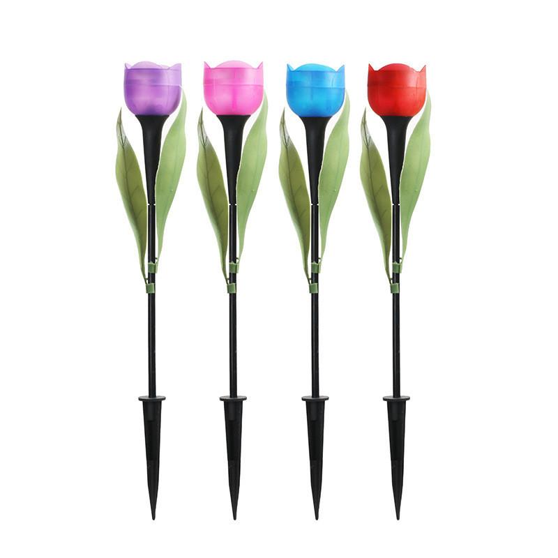 Solar Tulip Lawn Light With Ip44 Protection Long-lasting 16 Hour Illumination