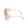 Miu Miu Logo Embossed Irregular Shape Sunglasses Women sunglasses Gold SMU54YMZVNFE20FC080