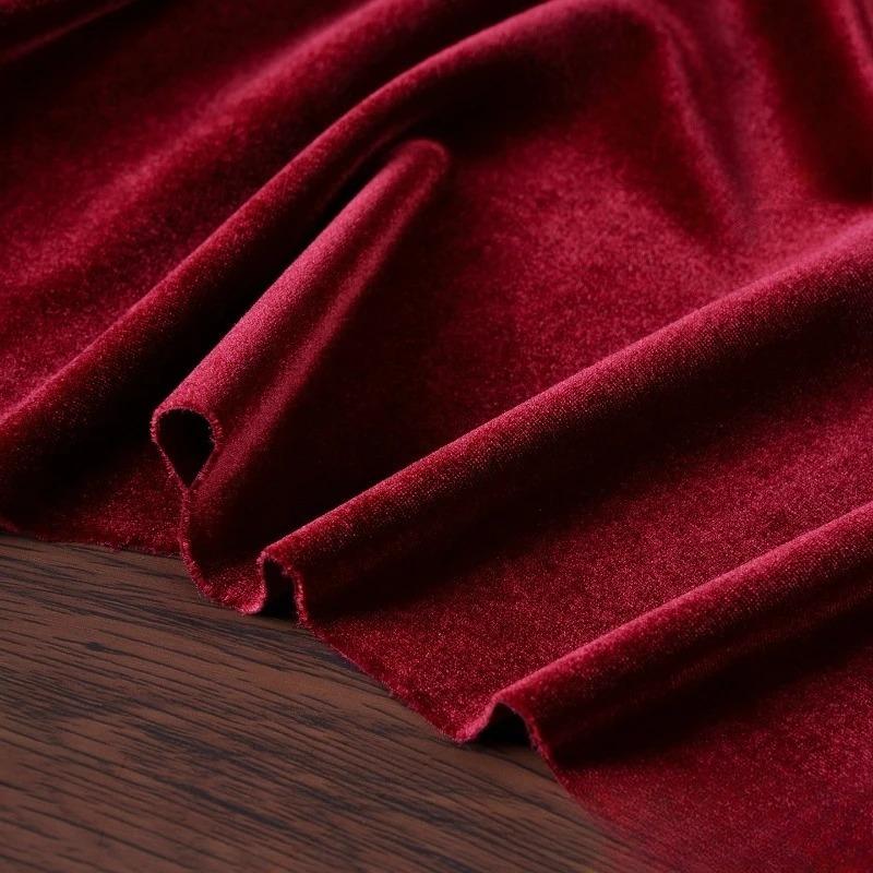 100x155cm Stretch Velvet Fabric Diamond Luster Cloth Soft Upholstery TextilesDiy Velour for Sofa Curtain Background