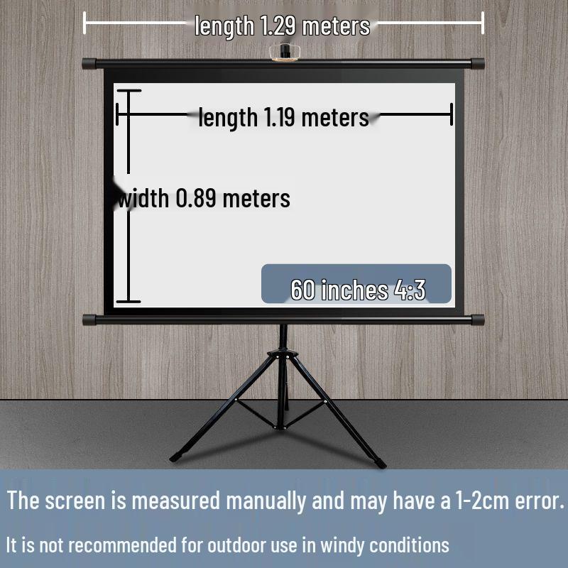 Portable No-Punch Bracket Projector Screen with Floor Stand