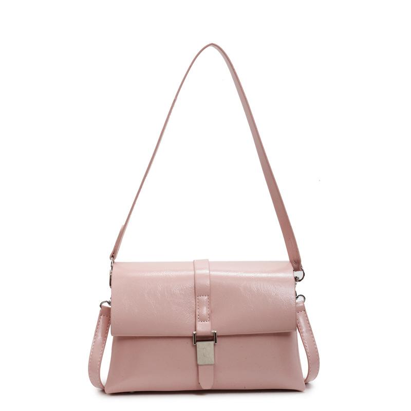 New Spring and Summer Fashion Commuter Bag Women's Large-capacity Casual Solid Color Shoulder Messenger Bag Small Square Bag