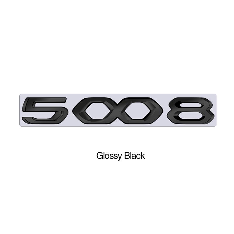 SQOB1 For Peugeot 5008 GT Car 3D Metal Letters Logo Badge Decals Sticker Car Auto Rear Trunk Alphabet Emblem Styling Stickers