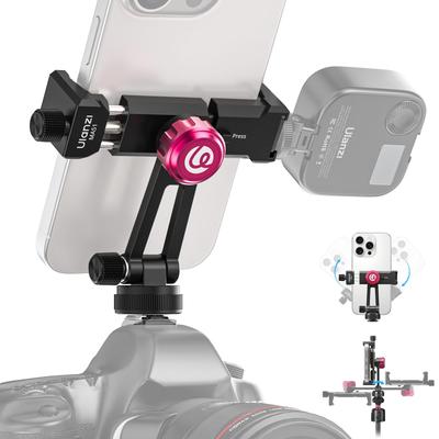 Ulanzi Smartphone Halterung mit Kaltem Smartphone Stativ Kompatibel mit Gewinde Aluminium Stativ Kompatibel mit iPhone Android Spiegellose und Selfie