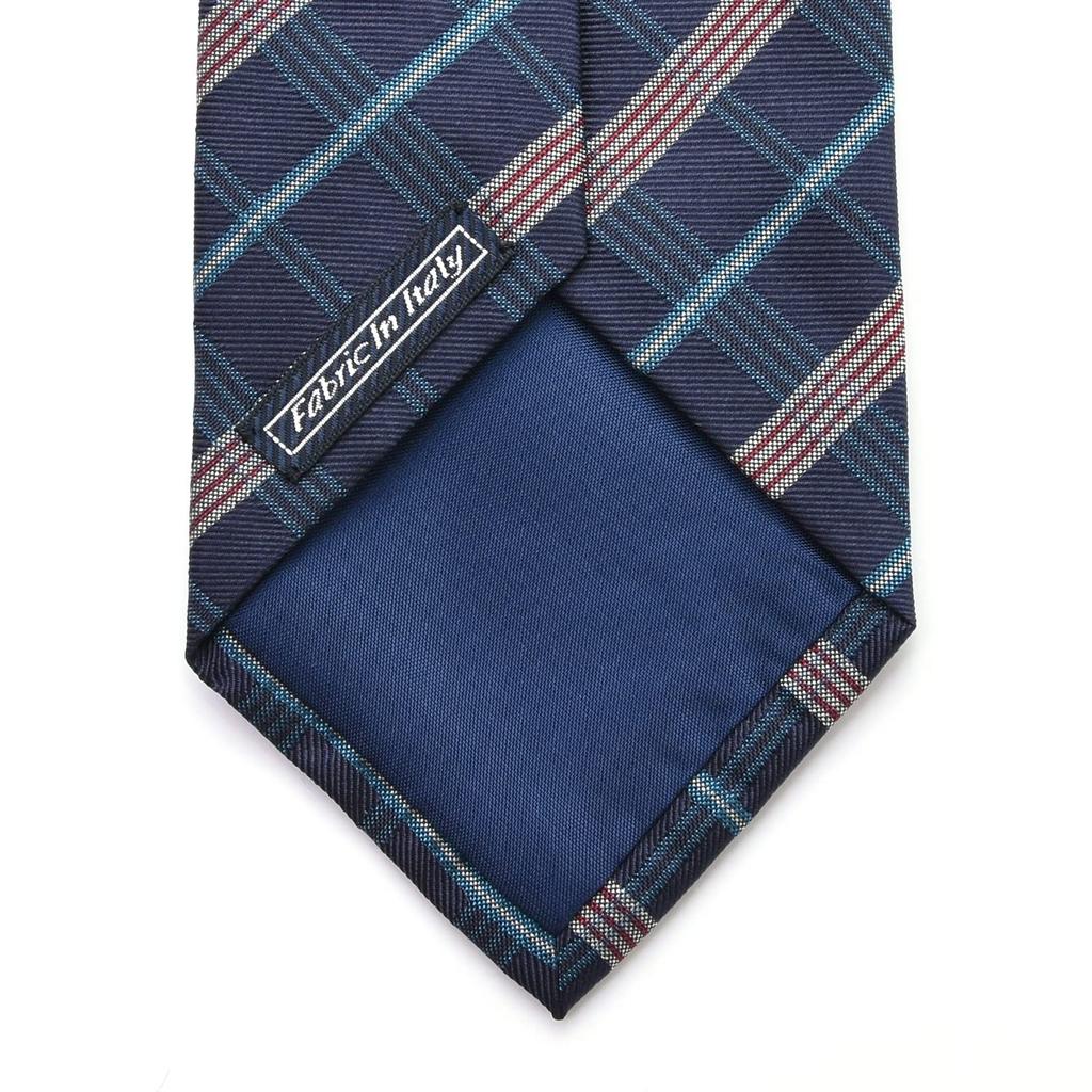 MICHIKO LONDON Brand Made in Italian Silk Jacquard Plaid Regular Size [MICHIKO LONDON] Necktie, Japan, Fabric, Weave, Pattern, Stripe, Business, (C