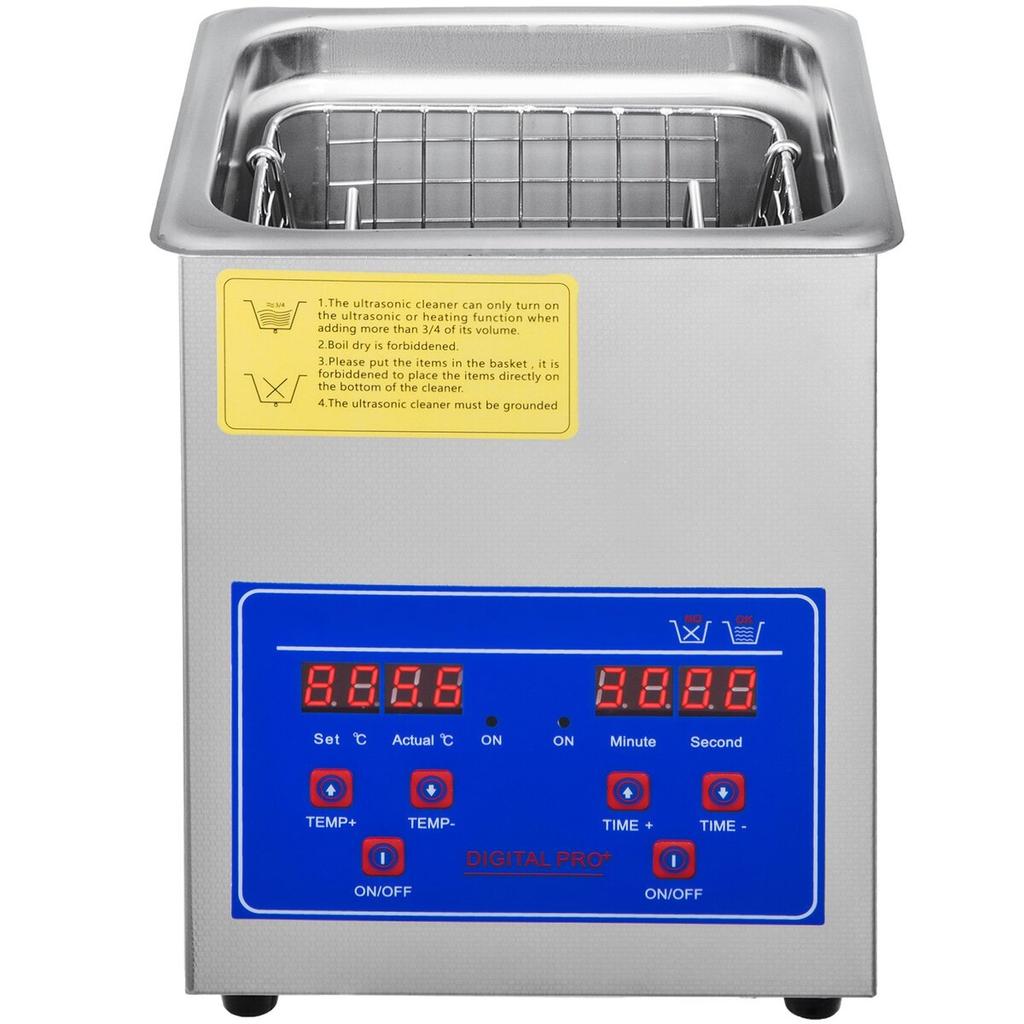 2L Ultrasonic Cleaner Stainless Steel Ultrasonic Cleaner Digital Heater Timer Jewelry Cleaning for Commercial Personal Home Use(2L)