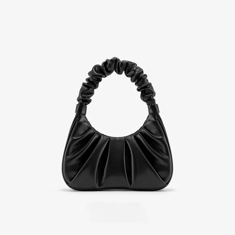 

Сумка с узором, новая высококачественная сумка-мешок для женщин с ручкой сверху и складками, с нишевым дизайном