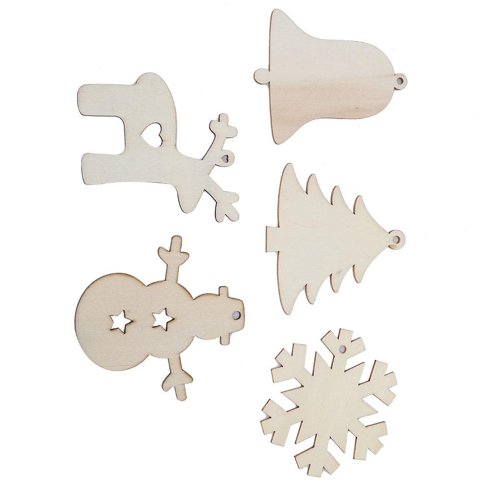 Innovative DIY Wooden Pendant Hanging Ornaments Crafts for Home Christmas Tree Decoration