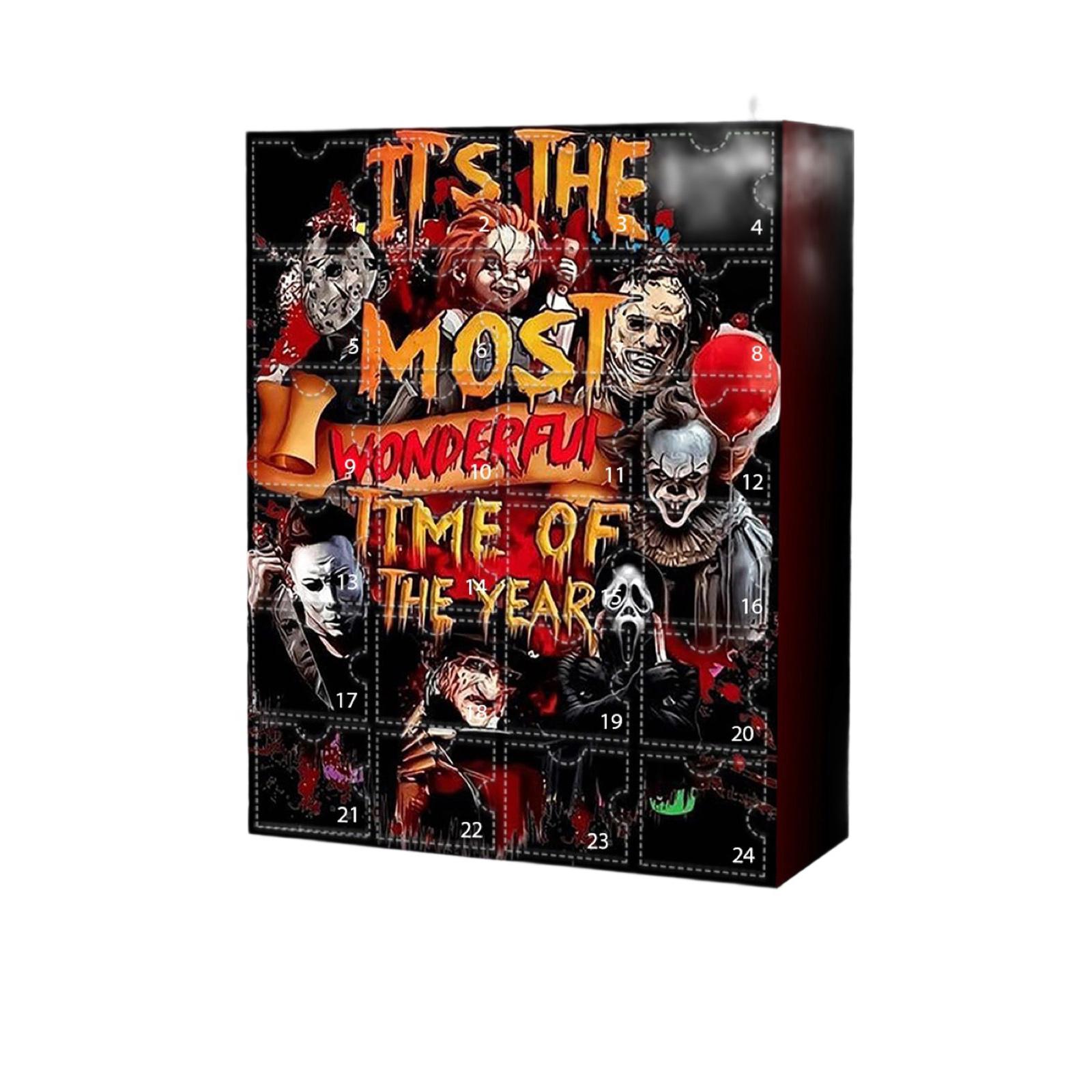 

Halloween Advent Calendar With 24 Gifts, Halloween Horror Character Advent Calendar, Halloween Countdown One Size
