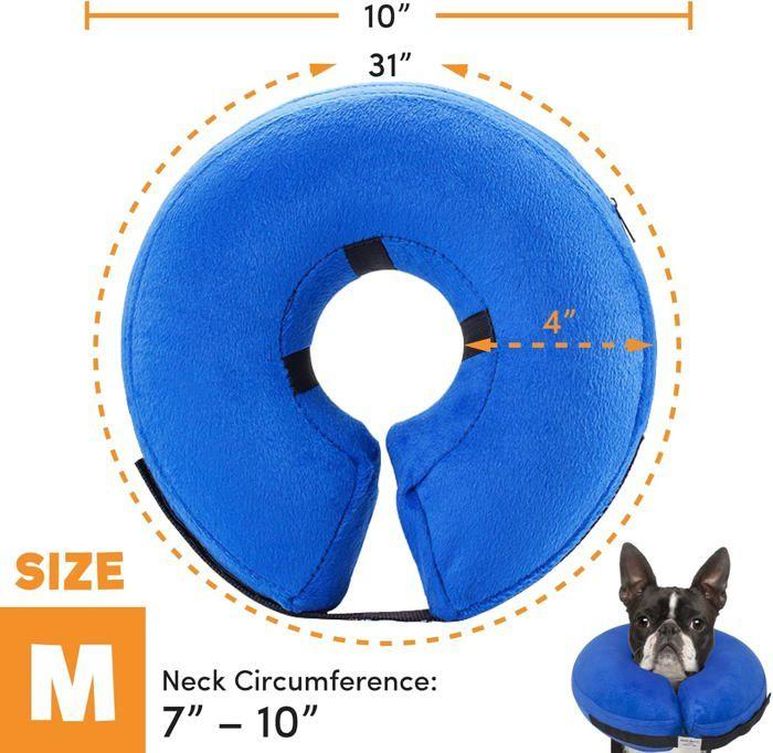 Collerette Gonflable - BENCMATE - Taille M - Protection Souple - Imperméable - Bleu